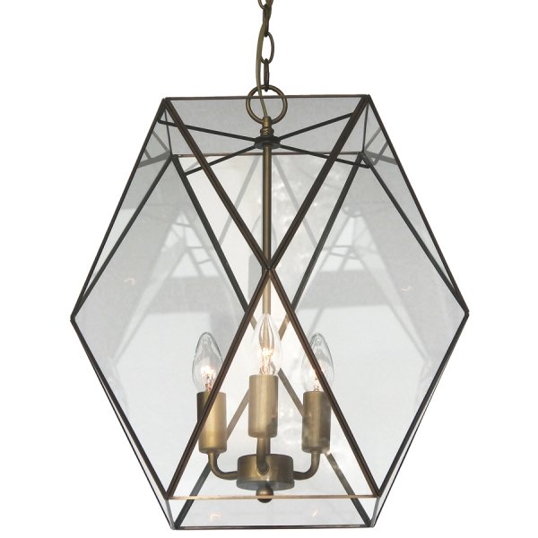 Подвесной светильник Rombius Pendant large III clear glass Латунь Античная полированная Подвесной светильник Rombius Pendant large III clear glass Латунь Античная полированная во Владивостоке | Loft Concept