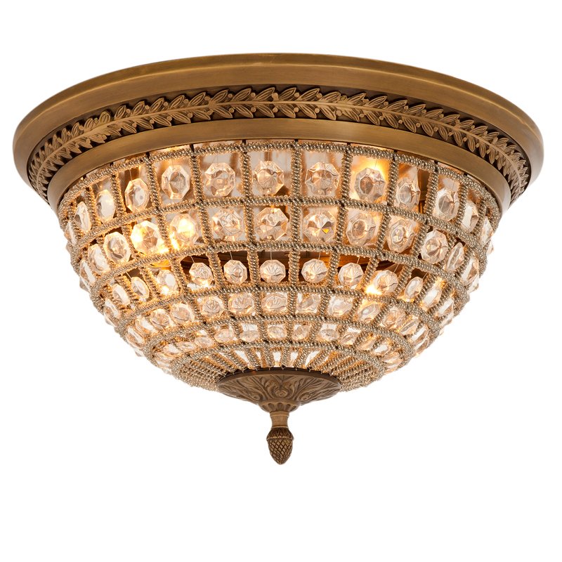 Потолочный светильник Ceiling Lamp Kasbah Antique Brass Латунь Античная полированная Прозрачное Стекло Потолочный светильник Ceiling Lamp Kasbah Antique Brass Латунь Античная полированная Прозрачное Стекло во Владивостоке | Loft Concept