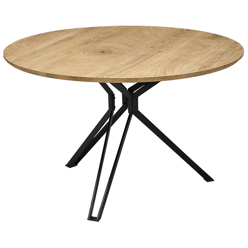 Стол круглый в стиле Лофт Mahoney Table Древесина Черный Стол круглый в стиле Лофт Mahoney Table Древесина Черный во Владивостоке | Loft Concept
