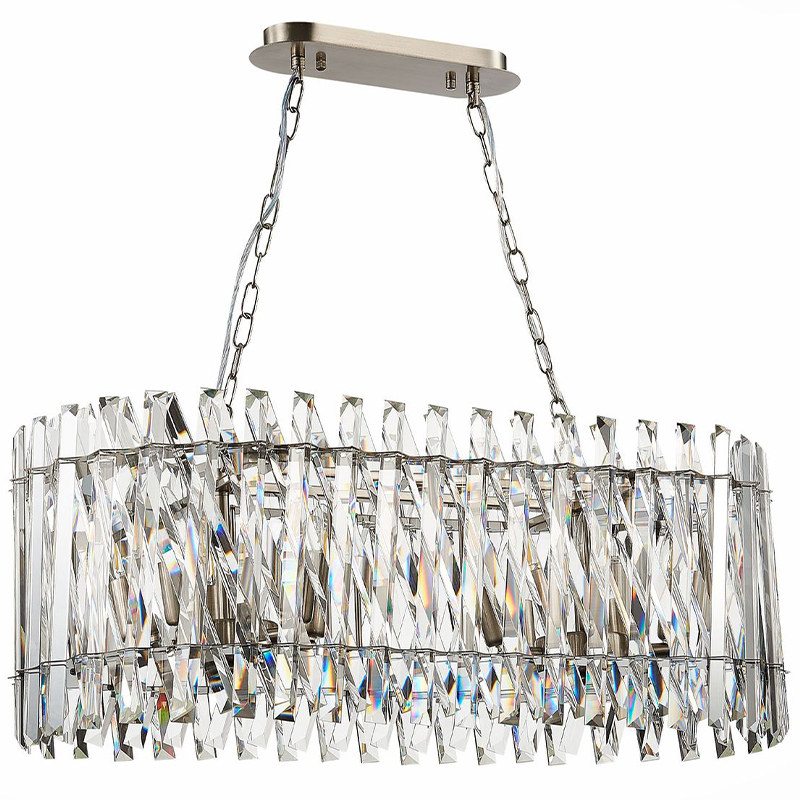 Люстра Kaeden Glass Chandelier 80 Никель Прозрачный Люстра Kaeden Glass Chandelier 80 Никель Прозрачный во Владивостоке | Loft Concept