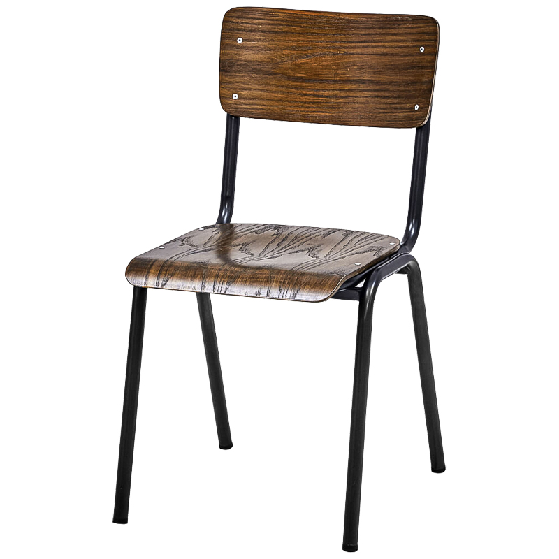 Стул Joshua Loft Stool Коричневый Черный во Владивостоке | Loft Concept 
