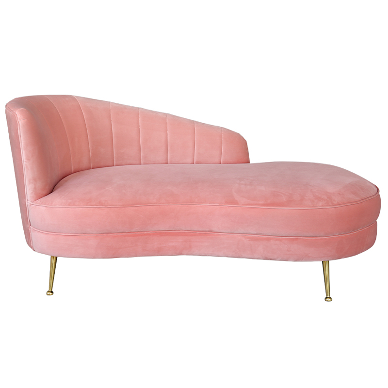 Кушетка Pink Velur Розовый Золотой Кушетка Pink Velur Розовый Золотой во Владивостоке | Loft Concept