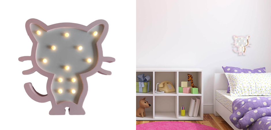 Детский ночник Розовый котенок Детский ночник Розовый котенок - Loft-Concept во Владивостоке
