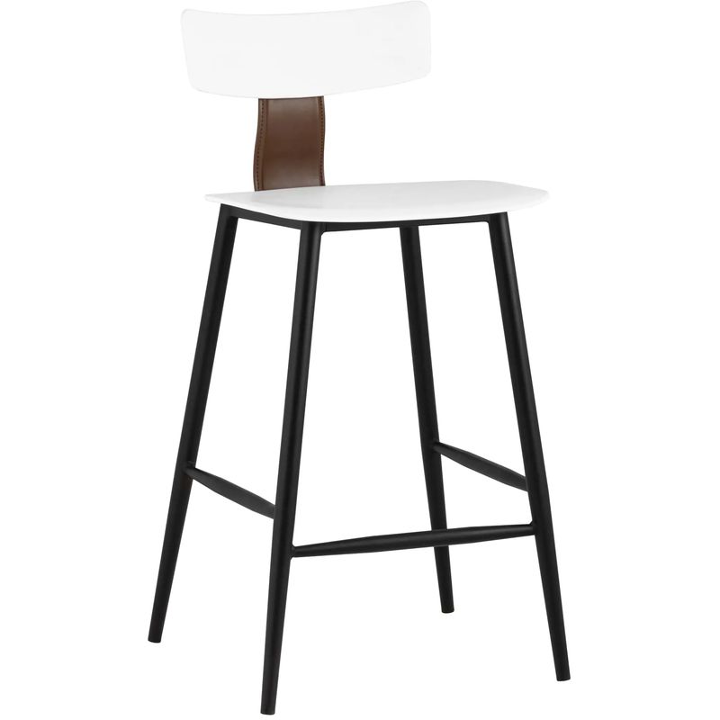 Стул Барный ANT White Eco-Leather 2 шт Белый Коричневый Черный во Владивостоке | Loft Concept 