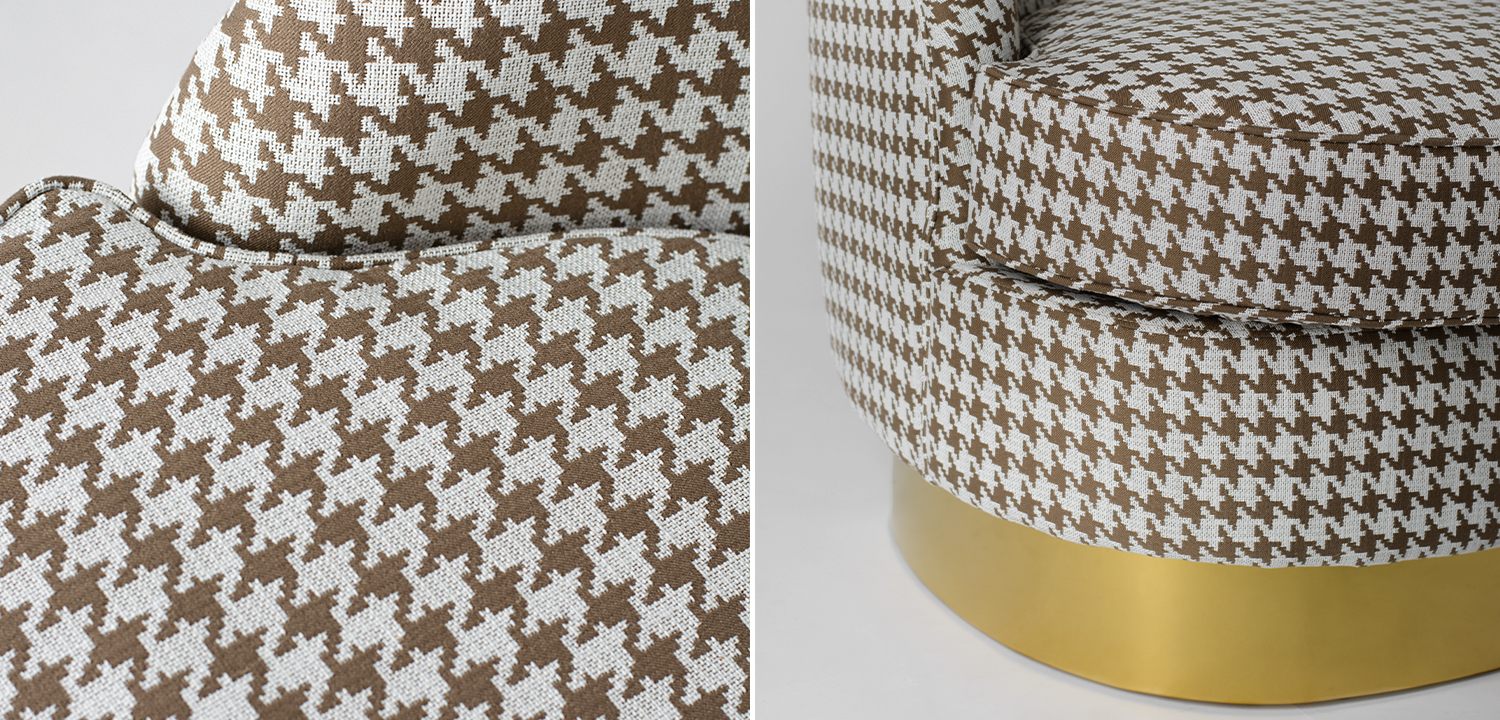 Кресло Pied de poule beige - фото №1