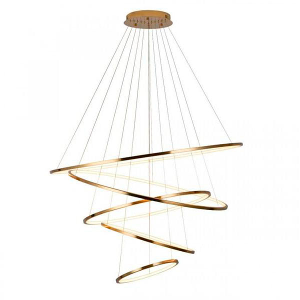 Люстра кольца Ring Horizontal Quintet Gold Золотой Люстра кольца Ring Horizontal Quintet Gold Золотой во Владивостоке | Loft Concept