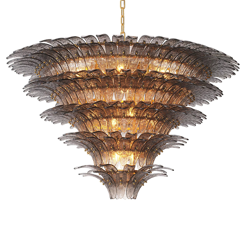 Люстра Philipp Plein Chandelier Bel Air XL Латунь Серый Люстра Philipp Plein Chandelier Bel Air XL Латунь Серый во Владивостоке | Loft Concept