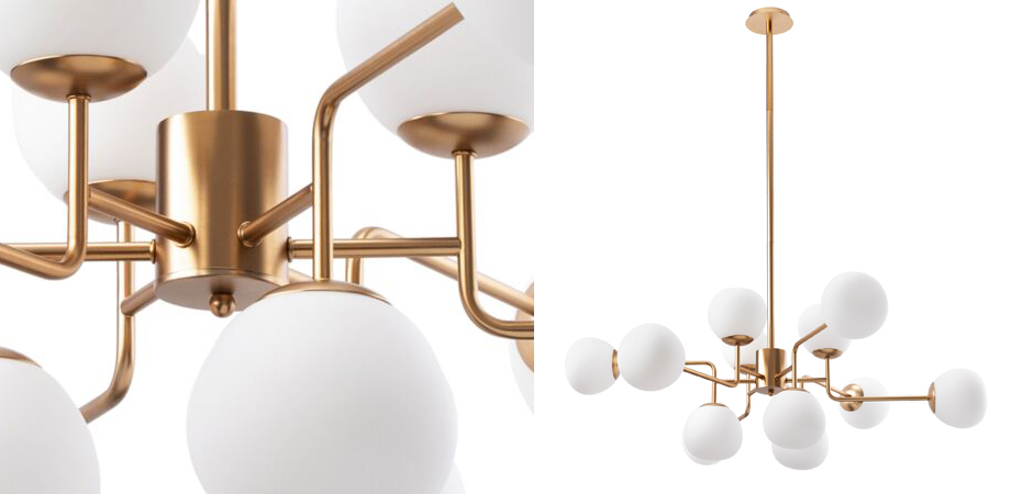Люстра Tiepolo Ball Chandelier Gold 12 Люстра Tiepolo Ball Chandelier Gold 12 - Loft-Concept во Владивостоке