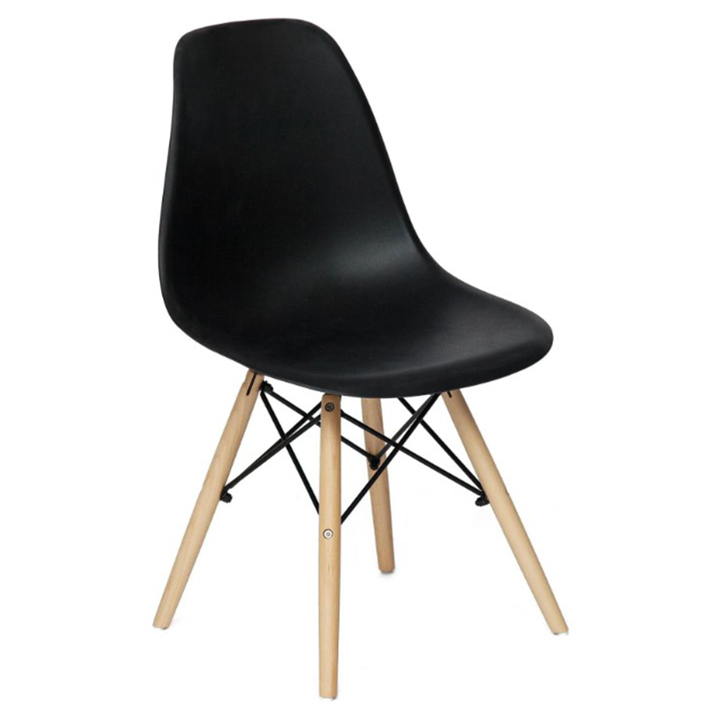 Стул DSW black Черный Древесина Стул DSW black Черный Древесина во Владивостоке | Loft Concept