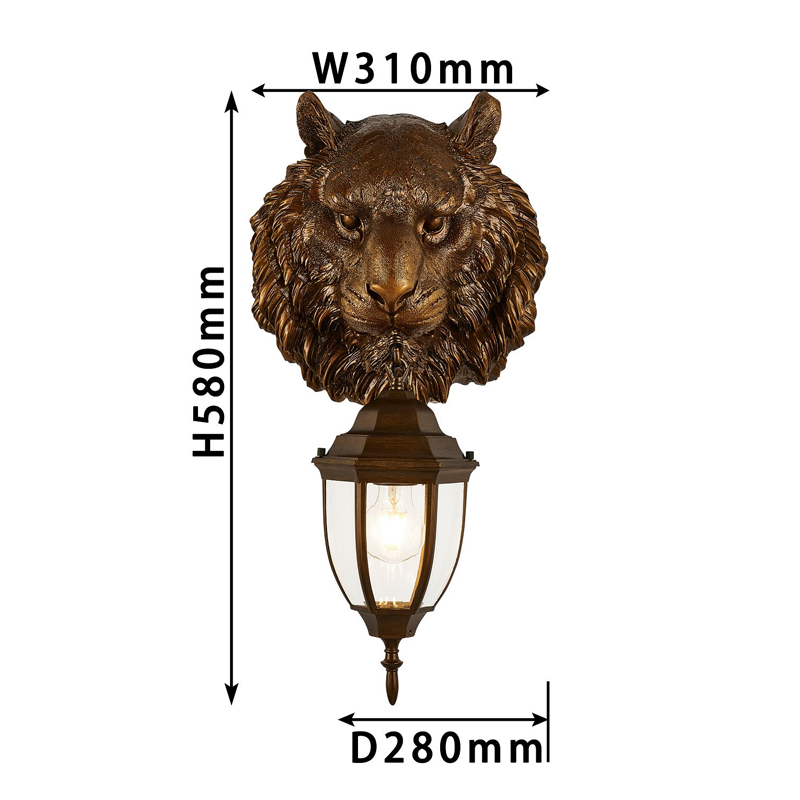 Коричневый уличный светильник с головой зверя ANIMAL LANTERN Коричневый уличный светильник с головой зверя ANIMAL LANTERN во Владивостоке