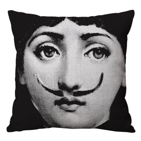 Декоративная подушка Fornasetti 021 Черно-белый Декоративная подушка Fornasetti 021 Черно-белый во Владивостоке | Loft Concept