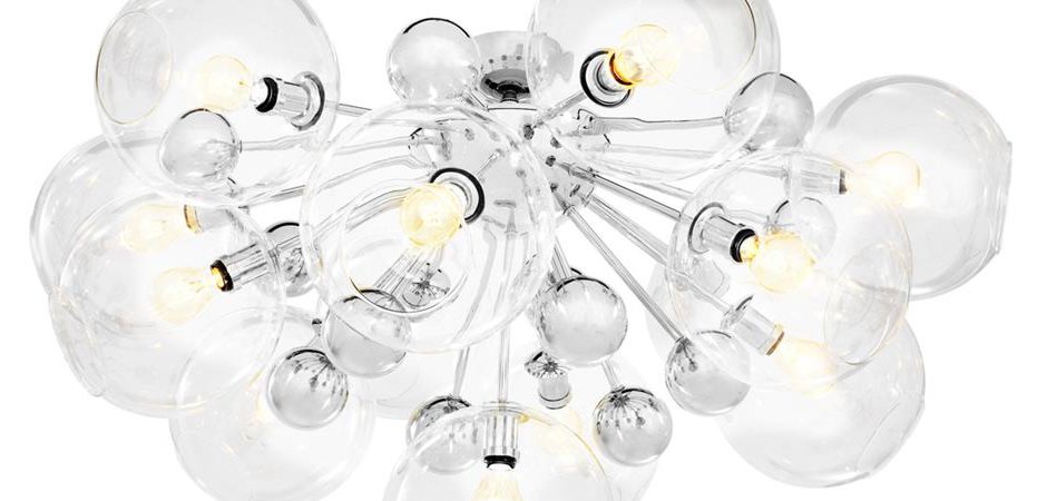 Потолочный светильник Eichholtz Ceiling Lamp Soleil Nickel Потолочный светильник Eichholtz Ceiling Lamp Soleil Nickel - Loft-Concept во Владивостоке