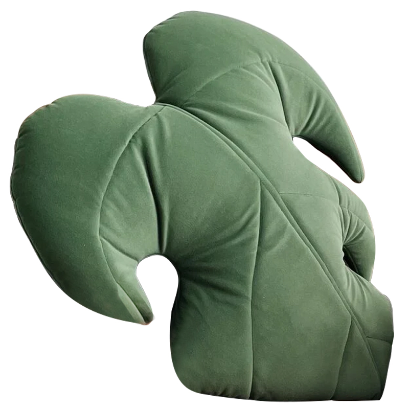 Декоративная подушка Botanical Cushion Monstera Зеленый Декоративная подушка Botanical Cushion Monstera Зеленый во Владивостоке | Loft Concept