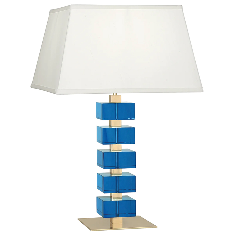 Настольная лампа Monaco Table Lamp Синий Латунь Белый Настольная лампа Monaco Table Lamp Синий Латунь Белый во Владивостоке | Loft Concept