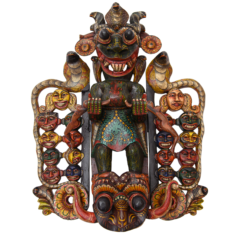 Маска "Maha Kola Sanniya" Medicine Demon Шри-Ланка Черный Мульти Маска "Maha Kola Sanniya" Medicine Demon Шри-Ланка Черный Мульти во Владивостоке | Loft Concept