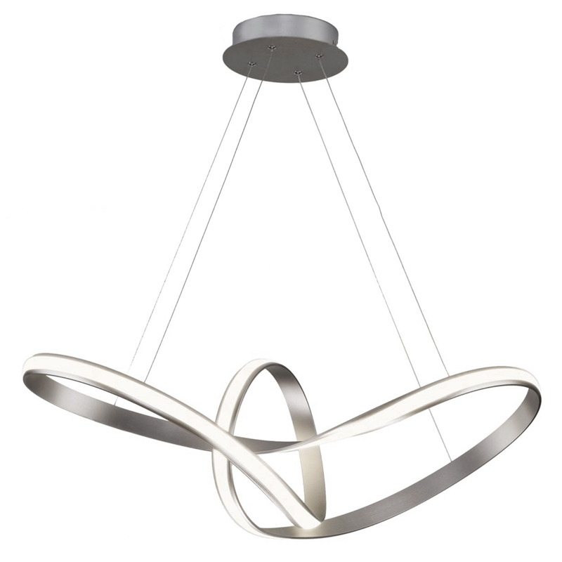 Люстра Mobius Strip Silver Chandelier Никель Сатин Люстра Mobius Strip Silver Chandelier Никель Сатин во Владивостоке | Loft Concept