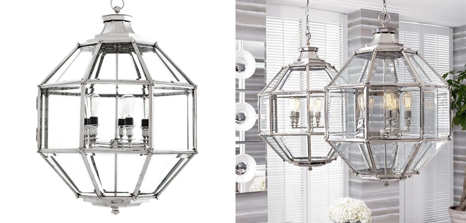 Люстра Lantern Owen Nickel L - Loft-Concept во Владивостоке