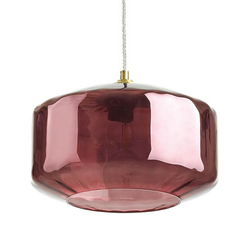 Подвесной светильник Multicolored Glass Burgundy Бургундский красный Бронза Подвесной светильник Multicolored Glass Burgundy Бургундский красный Бронза во Владивостоке | Loft Concept