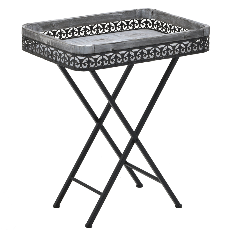 Приставной стол Ramira Provence Table Дерево Серый Черный во Владивостоке | Loft Concept 