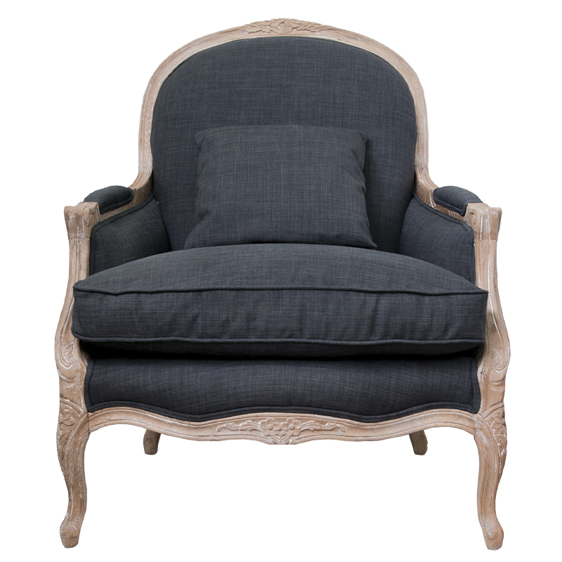 Кресло Ava Classical Armchair graphite flax Графит Коричневый Кресло Ava Classical Armchair graphite flax Графит Коричневый во Владивостоке | Loft Concept
