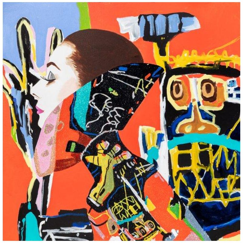 Картина She Dreamed of Basquiat in Orange Мульти Картина She Dreamed of Basquiat in Orange Мульти во Владивостоке | Loft Concept