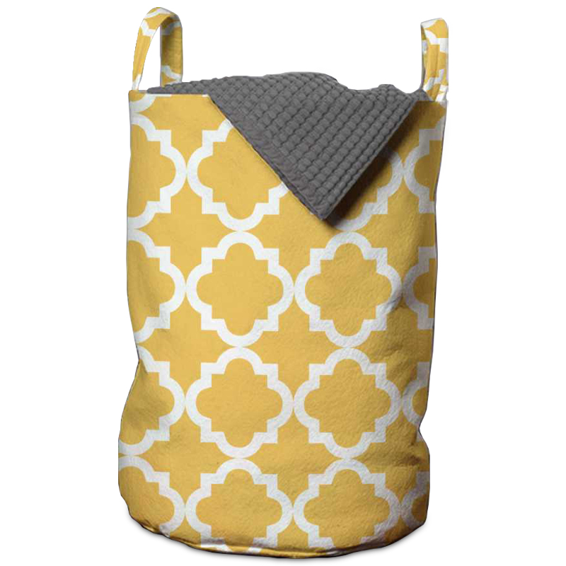 Корзина Yellow Ornament Basket Горчичный Корзина Yellow Ornament Basket Горчичный во Владивостоке | Loft Concept