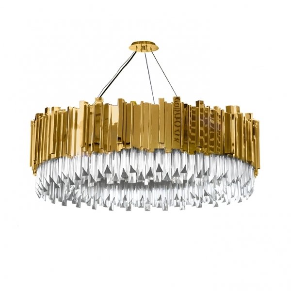 Люстра Empire Suspension MONDO Глянцевое золото Прозрачное Стекло во Владивостоке | Loft Concept 