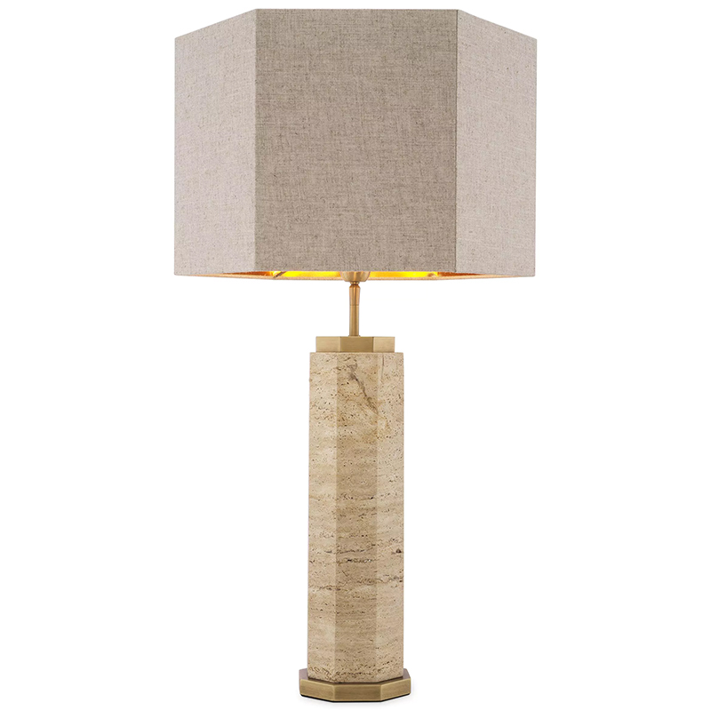 Настольная лампа Eichholtz Table Lamp Newman Бежево-серый Серый Латунь Настольная лампа Eichholtz Table Lamp Newman Бежево-серый Серый Латунь во Владивостоке | Loft Concept
