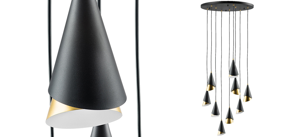 Люстра Lucio Black and Gold 9 Люстра Lucio Black and Gold 9 - Loft-Concept во Владивостоке