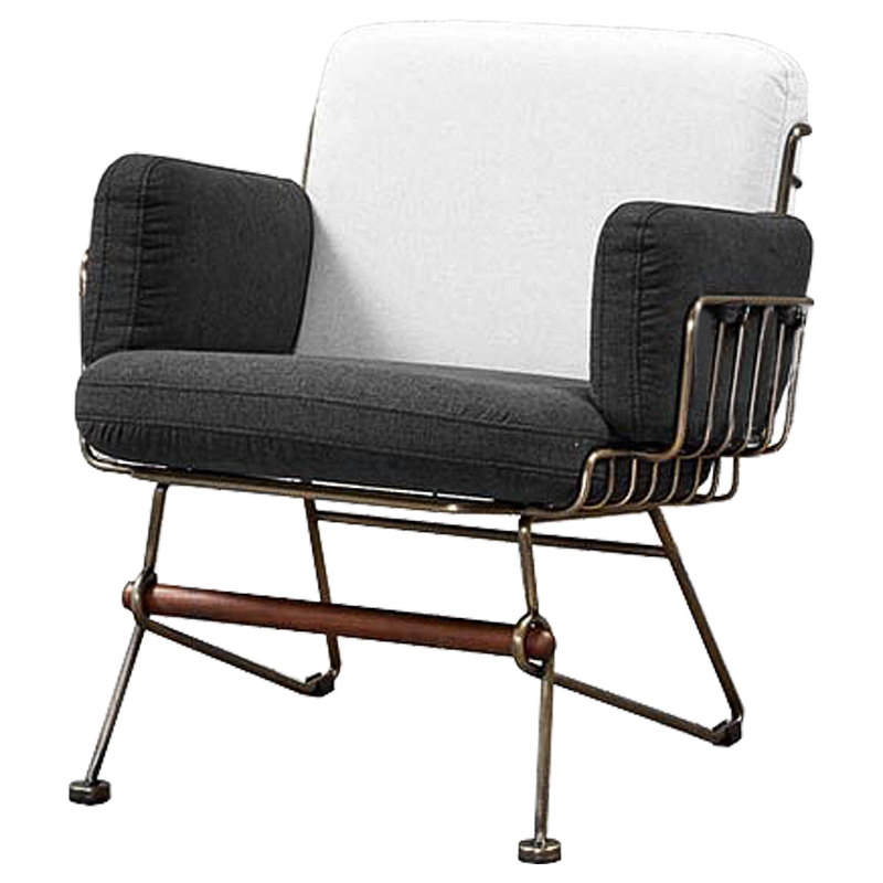 Кресло Jenson Armchair Серый Коричневый Бронза Кресло Jenson Armchair Серый Коричневый Бронза во Владивостоке | Loft Concept