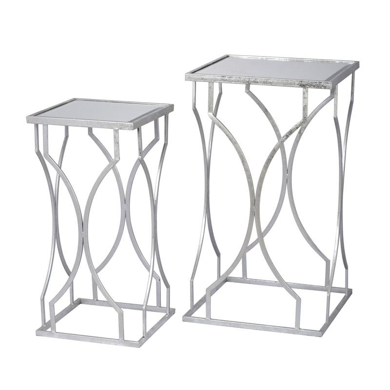 Комплект приставных столов Mirror Surface Table silver Серебряный Комплект приставных столов Mirror Surface Table silver Серебряный во Владивостоке | Loft Concept