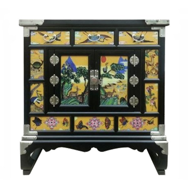 Китайский комод Chinoiserie chest of drawers yellow Желтый Черный во Владивостоке | Loft Concept 