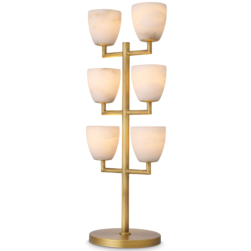 Настольная лампа Eichholtz Table Lamp Valerius Белый Латунь Бежевый Настольная лампа Eichholtz Table Lamp Valerius Белый Латунь Бежевый во Владивостоке | Loft Concept