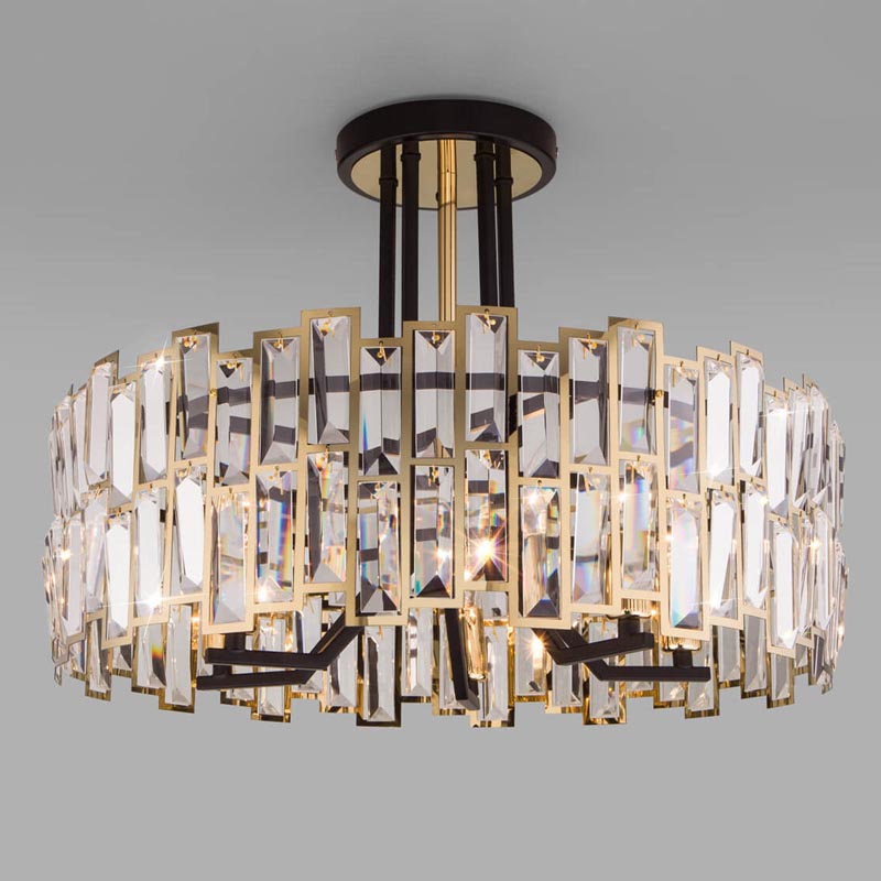 Потолочная люстра Darkness Chandelier gold 53 Черный Прозрачный (Transparent) Золотой Потолочная люстра Darkness Chandelier gold 53 Черный Прозрачный (Transparent) Золотой во Владивостоке | Loft Concept