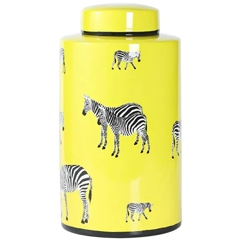 Ваза Yellow Vase Zebra Желтый Белый Черный во Владивостоке | Loft Concept 