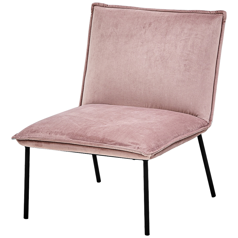 Кресло Corner Armchair Single pink Розовый пастельный Черный Кресло Corner Armchair Single pink Розовый пастельный Черный во Владивостоке | Loft Concept