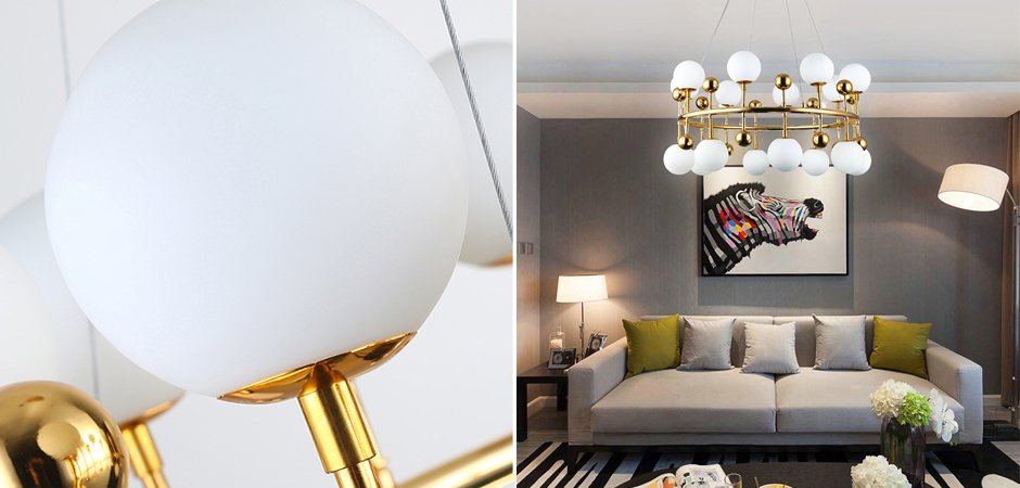 Люстра Milk Bubble Ring Chandelier Люстра Milk Bubble Ring Chandelier - Loft-Concept во Владивостоке