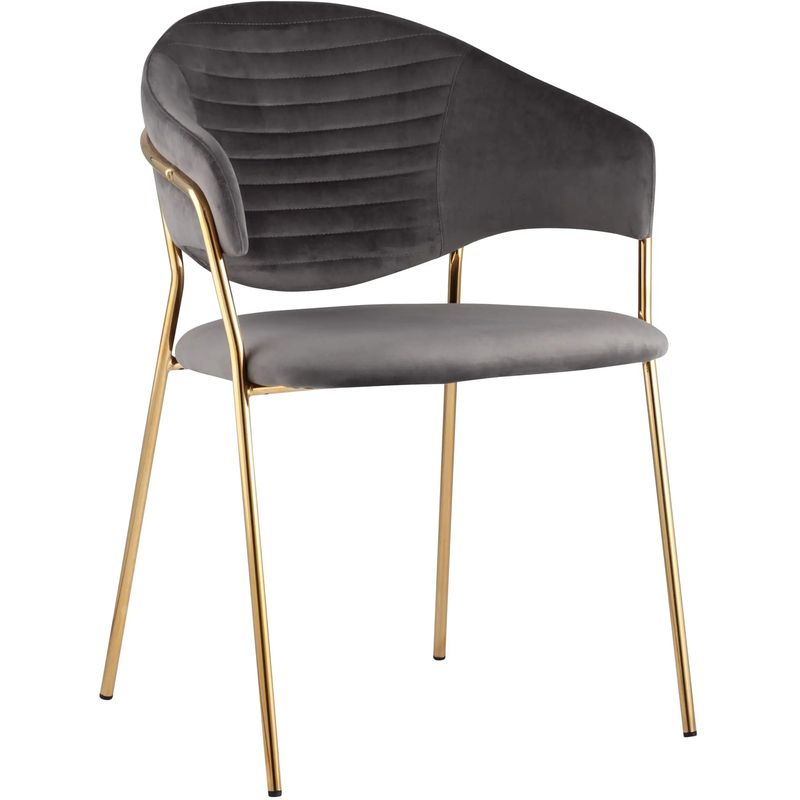 Стул Alexis Chair Серый Велюр Золотые ножки Серый Золотой Стул Alexis Chair Серый Велюр Золотые ножки Серый Золотой во Владивостоке | Loft Concept