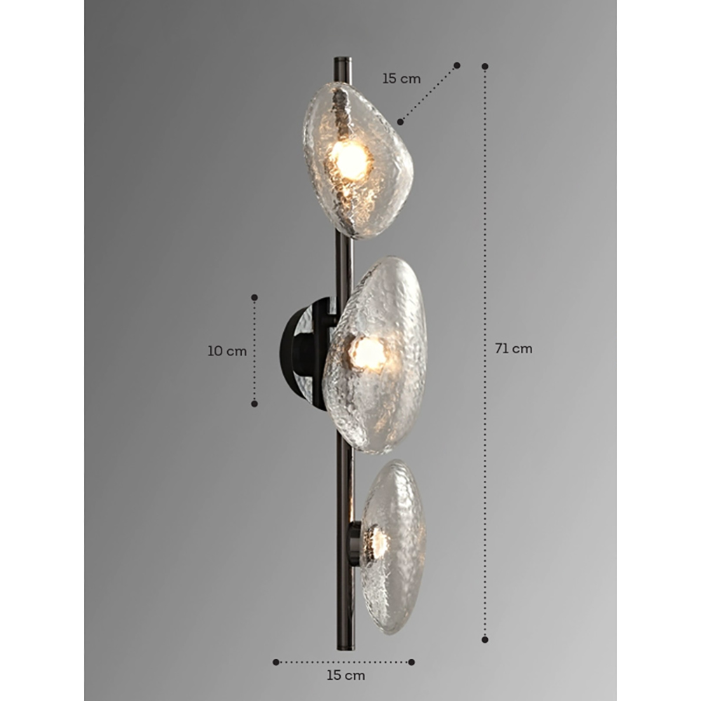 Бра LINDIS FROST LONG WALL 3 лампы Прозрачное стекло во Владивостоке