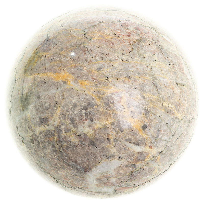 Шар декоративный из натурального камня Креноид Natural Stone Spheres Бежево-серый Желтый Белый Шар декоративный из натурального камня Креноид Natural Stone Spheres Бежево-серый Желтый Белый во Владивостоке | Loft Concept
