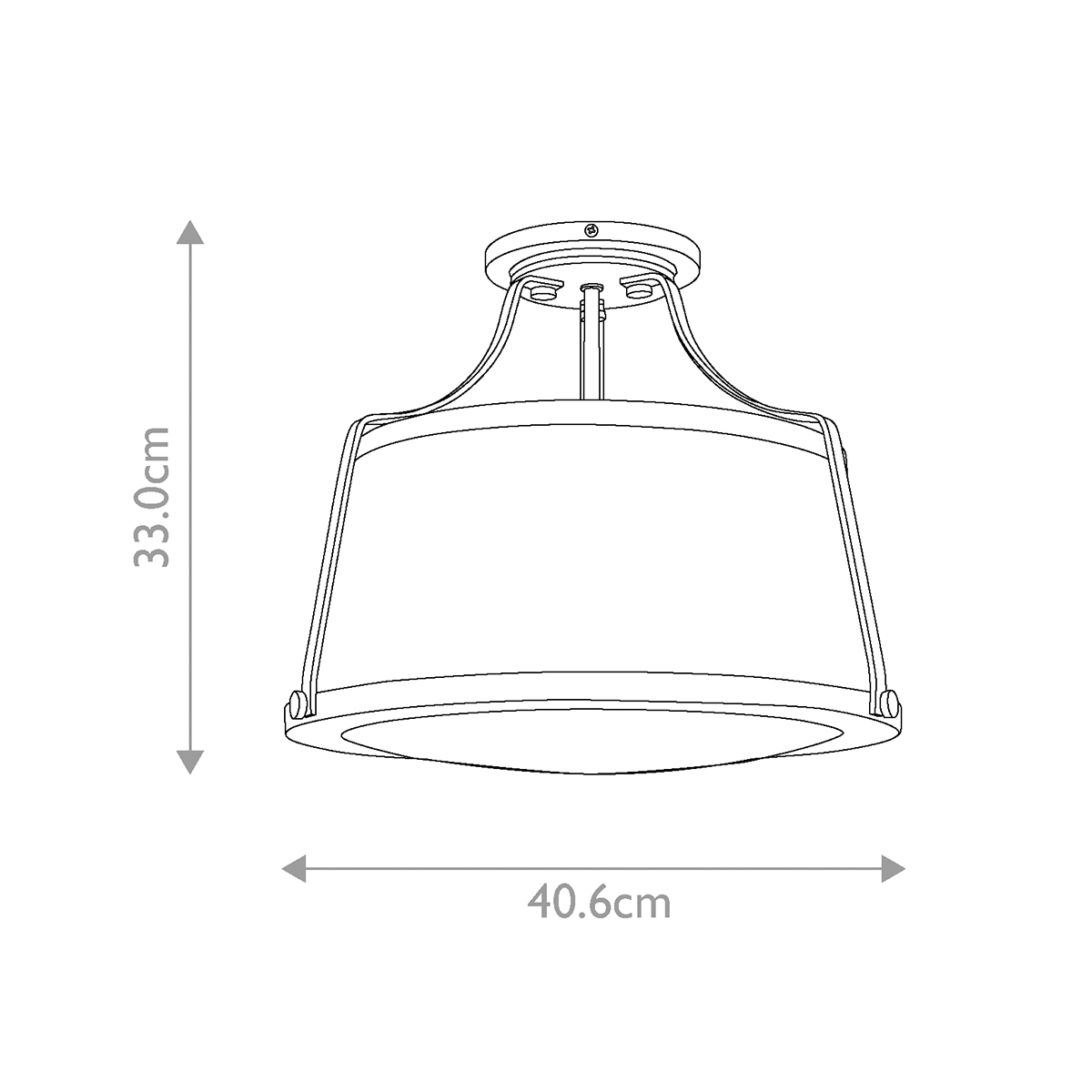 Потолочный светильник со светлым текстильным абажуром Hinkley во Владивостоке