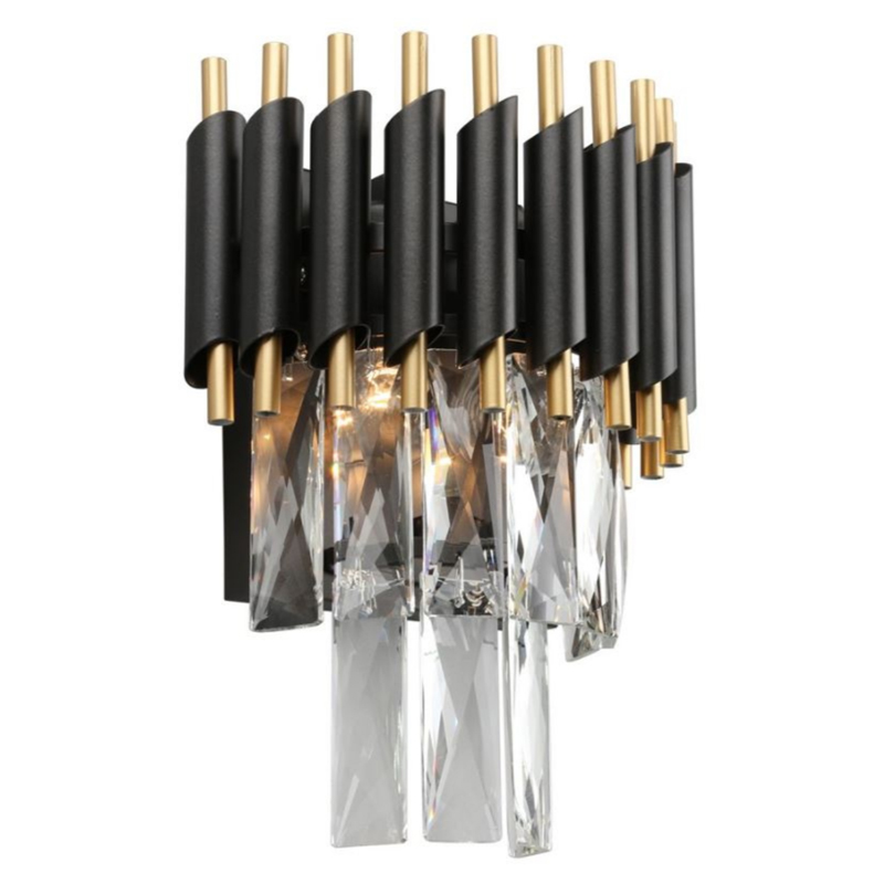 Бра Black Chandelier Crystal Черный Прозрачное Стекло Золотой во Владивостоке | Loft Concept 