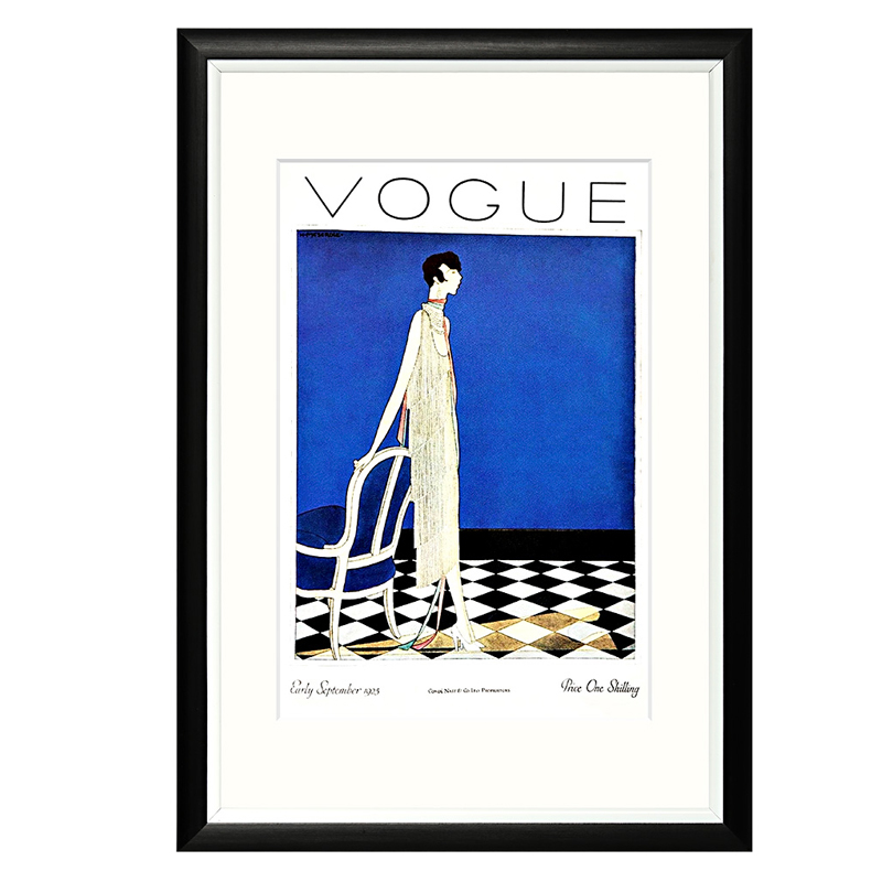 Постер Vogue September 1925 Синий Черный Белый Постер Vogue September 1925 Синий Черный Белый во Владивостоке | Loft Concept