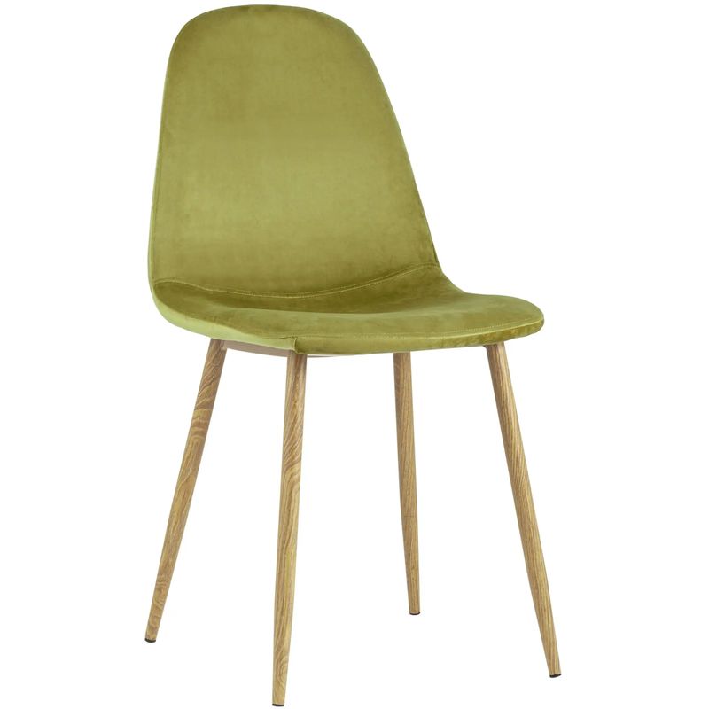 Стул Archie Chair Велюр Фисташковый цвет Деревянные ножки Зеленый Древесина во Владивостоке | Loft Concept 