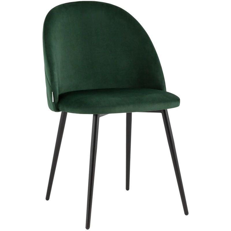 Стул Зеленый Велюр Miruna Leaf Chair Зеленый Черный Стул Зеленый Велюр Miruna Leaf Chair Зеленый Черный во Владивостоке | Loft Concept