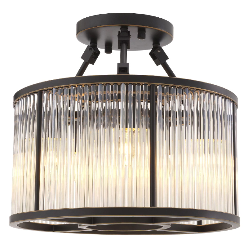 Потолочный светильник Eichholtz Ceiling Lamp Bernardi S Bronze Темная бронза Прозрачное Стекло Потолочный светильник Eichholtz Ceiling Lamp Bernardi S Bronze Темная бронза Прозрачное Стекло во Владивостоке | Loft Concept