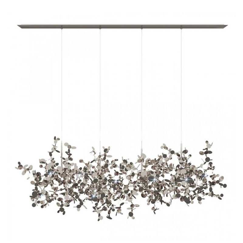 Люстра Terzani Argent Suspension Linear Silver длина 120 см Серебряный Люстра Terzani Argent Suspension Linear Silver длина 120 см Серебряный во Владивостоке | Loft Concept