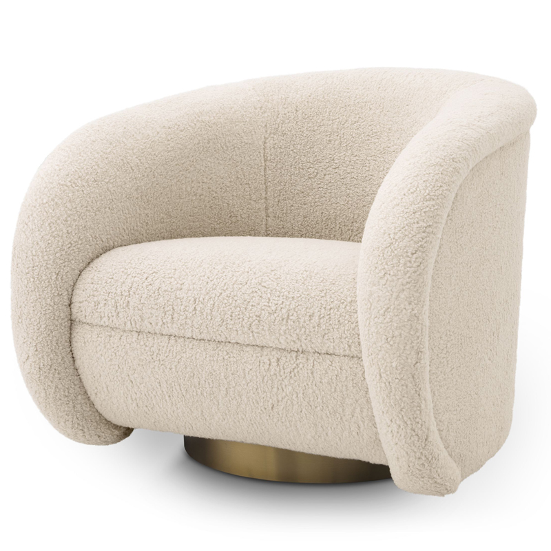 Кресло Eichholtz Swivel Chair Cristo Кремовый Латунь Кресло Eichholtz Swivel Chair Cristo Кремовый Латунь во Владивостоке | Loft Concept