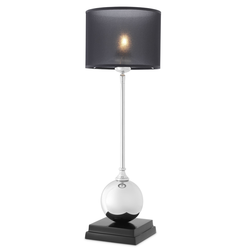 Настольная лампа Eichholtz Table Lamp Carnivale Никель Черный Настольная лампа Eichholtz Table Lamp Carnivale Никель Черный во Владивостоке | Loft Concept