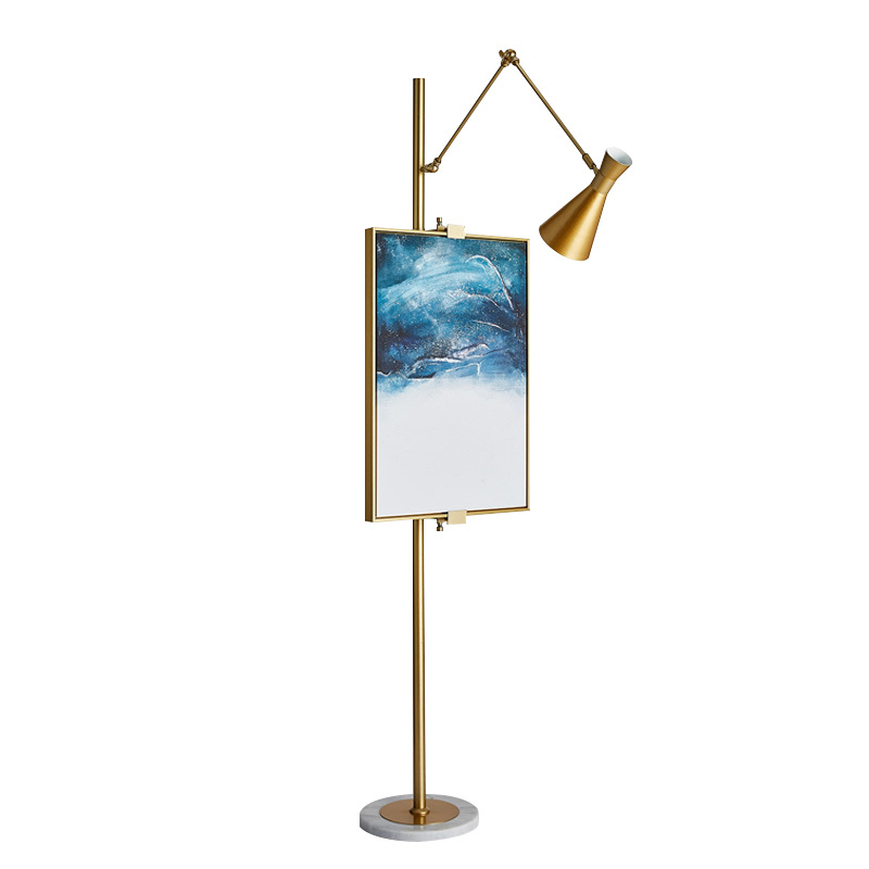 Торшер Researcher Floor Lamp Глянцевое золото Белый Торшер Researcher Floor Lamp Глянцевое золото Белый во Владивостоке | Loft Concept